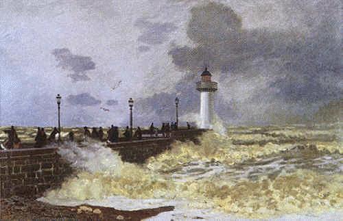 Claude Monet La Jettee Du Havre Sweden oil painting art